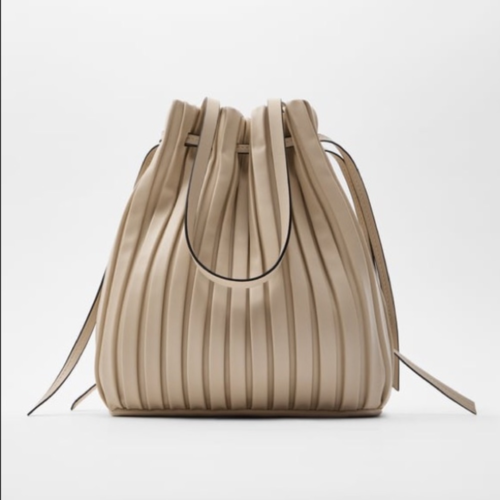 Zara Pleated Bucket Bag